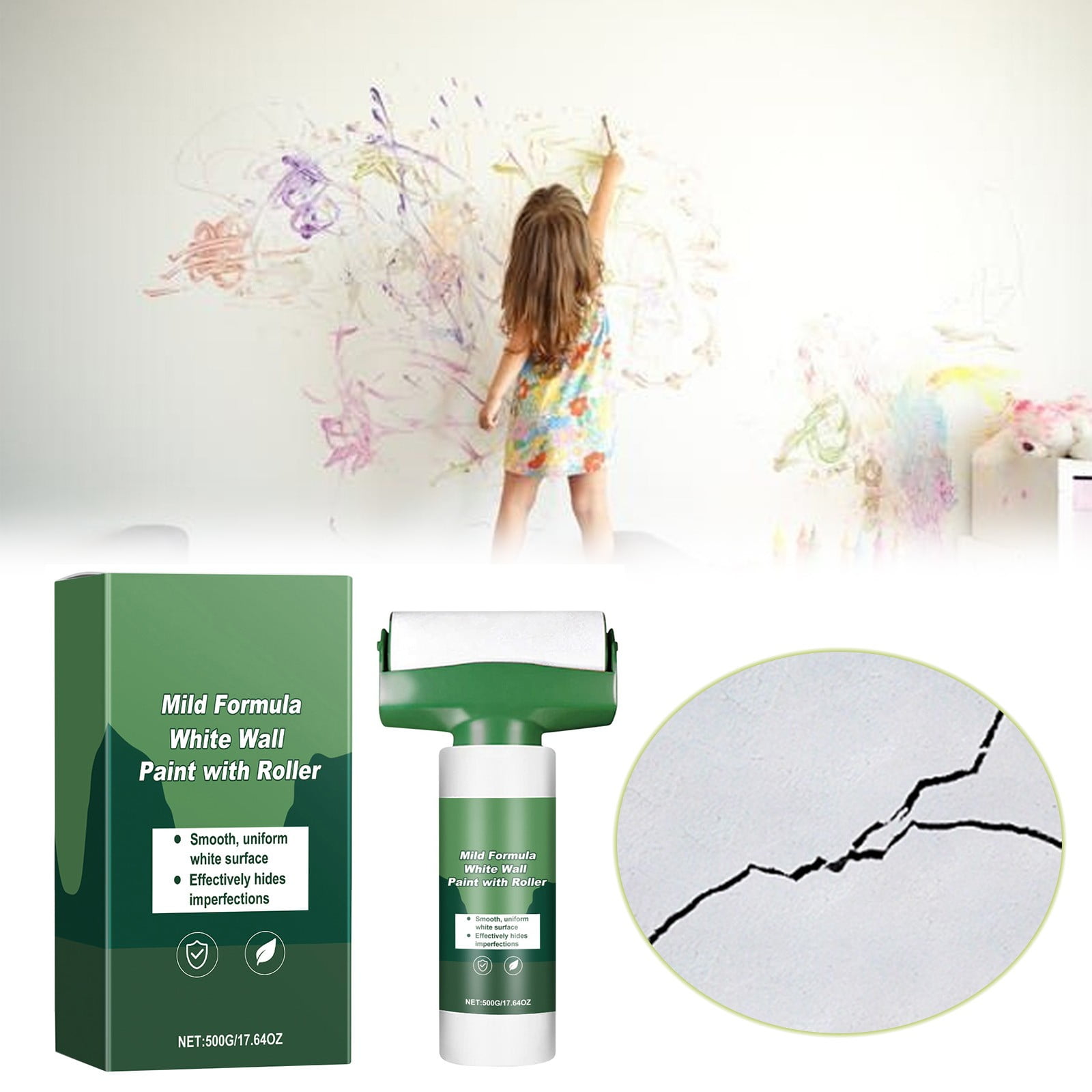 GXXGREAT Roller Latex Paint Cover Wall Stains Paint Refurbishment Easy