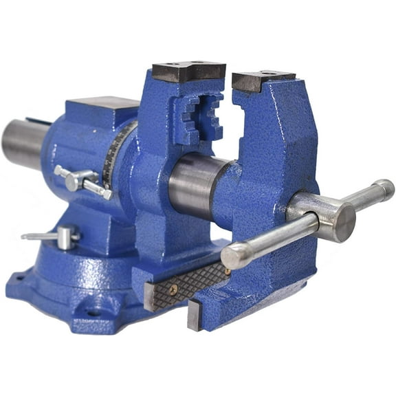 GXYWADY 4 Inch Multi-purpose Bench Vise for Clamping Stationary Equipment for Domestic or Industrial Use with Swivel Base and Swivel Head