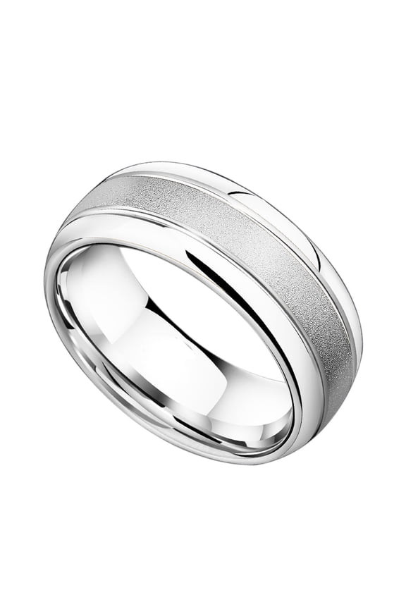 8mm Titanium Steel Ring for Men Wedding Band Man Ring