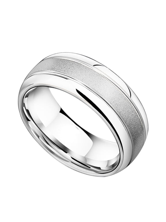 8mm Titanium Steel Ring for Men Wedding Band Man Ring