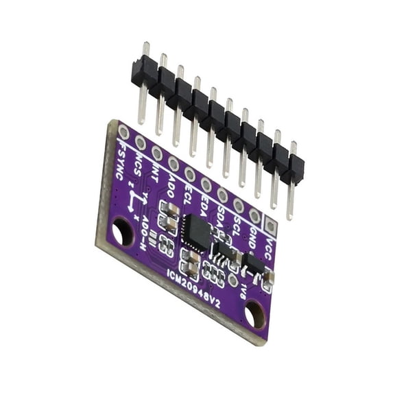 GY-ICM20948V2 Nine-Axis Sensor Module with Accelerometer Gyroscope Magnetometer IIC 2-5V Compact PCB for Motion Detection Projects