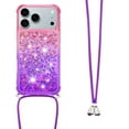 thumbnail image 1 of GY-MCKK for iPhone 17 Pro Max Case Girls Women Cute Glitter Soft TPU Phone Case with Strap Lanyard Shockproof Protective Cover-B2, 1 of 1