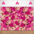 thumbnail image 1 of 5x3FT Pink Red Rose Wall Backdrop Spring Party Tea Party Flowers Background for Photography Birthday Wedding Mother's Day Decoration Banner, 1 of 7