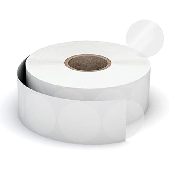 GYA Clear Circle Stickers for Sealing 2 inch (500 Pcs), Transparent Self-Adhesive Seals for Envelope, Cosmetic Box, Gift Bag, Mail, PVC Material, Round Wafer Package Seals