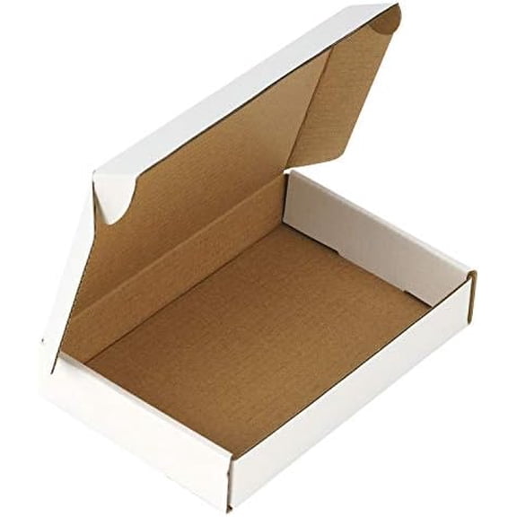GYA Recyclable Corrugated Box Small Box Mailers - 6" x 4" x 1" - Cardboard Box Perfect for Shipping Small Mobile Phone Case - 50 Pack - White