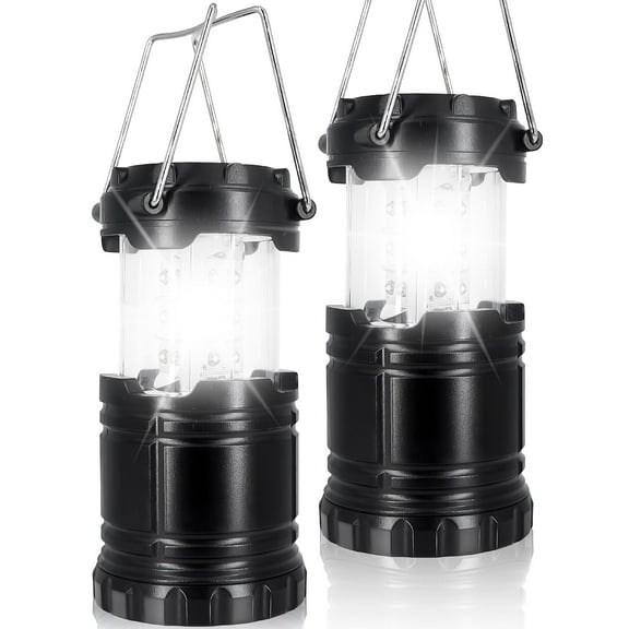 GYDEK 2 Packs LED Camping Lantern, Emergency Light for Power Outages & Survival Kits, Essential Camping Gear Accessory