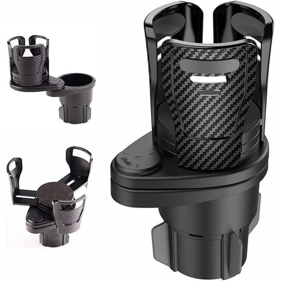 GYDEK Cup Holder Expander for Car, 2 in 1 Universal Multifunctional Car Cup Holder Expander Adapter with Adjustable Base, All Purpose Car Cup Holder and Organizer