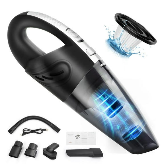 GYDEK Handheld Vacuum Cleaner, Rechargeable Cordless and Portable with 9000PA Powerful Suction, Wet and Dry with Washable Filter, Suitable for Car & Home