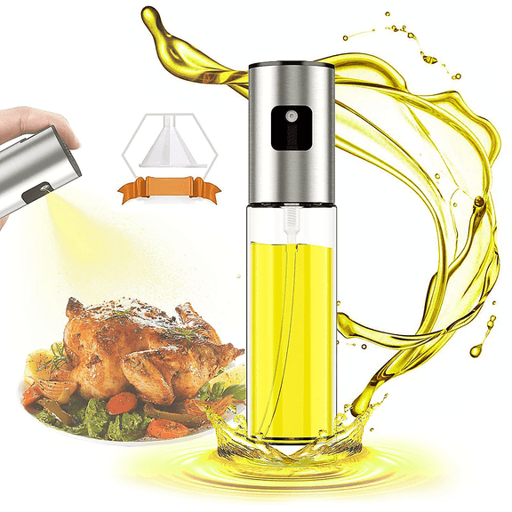 GYDEK Oil 100ML Sprayer for Cooking, Glass Oil Sprayer for Cooking, Olive Oil Spray Bottle, Olive Oil Spray for Salad, BBQ, Kitchen Baking