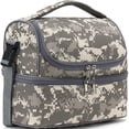thumbnail image 1 of GYEUKHAM Double Decker Cooler Insulated Lunch Bag Large Tote for Boys, Girls, Men, Women, With Adjustable Strap,Digital Camo, 1 of 7