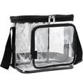 thumbnail image 1 of GYEUKHAM Insulated Reusable Lunch Bag Adult Large Lunch Box for Women and Men with Adjustable Shoulder Strap,Front Zipper Pocket and Dual Large Mesh Side Pockets,Clear, 1 of 8