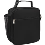 GYEUKHAM Kids Insulated Lunch Box, Mini Cooler Thermal Meal Bag with Buckle & Mesh Side Pocket, Back to School Tote for Girls & Boys,Black