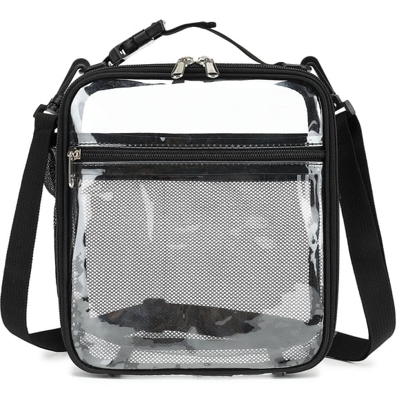 GYEUKHAM Lunch Box Transparent PVC Mini Tote, Portable Meal Carrier for Daily Outings & Picnics, Clear
