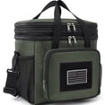 thumbnail image 1 of GYEUKHAM Tactical Lunch Bag,Insulated Lunch Box for Men,MOLLE Webbing Leakproof Insulated Large Cooler Expandable Dual Lunch Pail Women Adult Meal with Adjustable Shoulder Strap，Army Green, 1 of 9