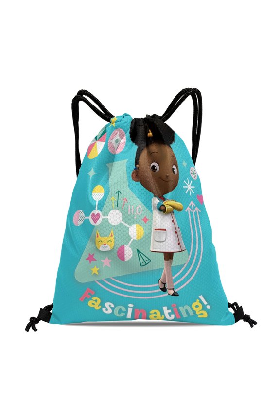 Ada Twist Scientist Drawstring Tote Bag 11.8"x15.7" Backpack Party Favor Bags Machine Washable & Reusable