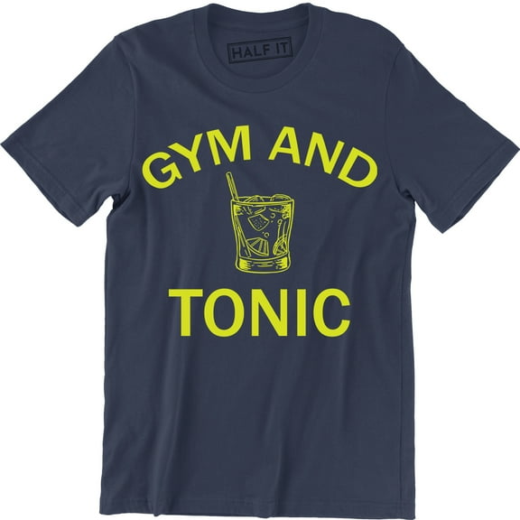 GYM AND TONIC Power Powered Fruit Healthy Gym Party Club Fitness Mens T-Shirt
