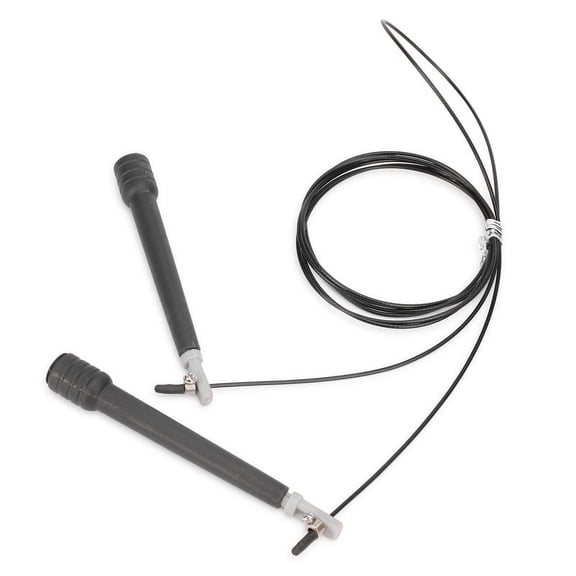 GYM INSANE Premium Heavy Duty Skipping Rope Men and Women kids Durable, Less Tangle Jump Rope for Fitness, Cardio, Weight Loss, and Full-Body Workouts Freestyle Jumping Rope (Black)