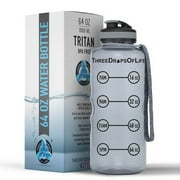 GYM Sports Water Bottle, 64oz Custom Sports Water Bottle