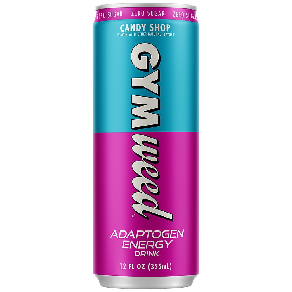 GYM WEED Adaptogen Energy Drink ? Candy Shop (12 Drinks, 12 Fl Oz. Each