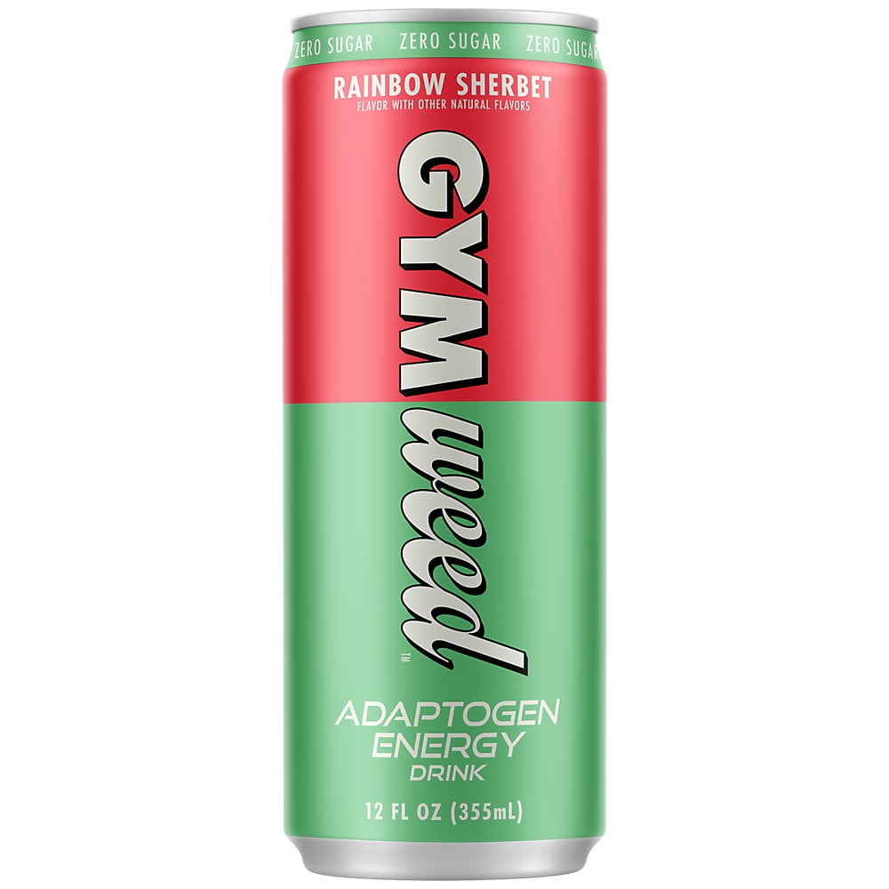 GYM WEED Adaptogen Energy Drink ? Rainbow Sherbet (12 Drinks, 12 Fl Oz. Each)