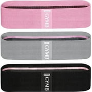GYMB Resistance Band Set - Non Slip Cloth Bands for Glute, Thigh & Leg Exercises - 3 Levels - Ideal for Gym & Home Fitness, Yoga, Pilates