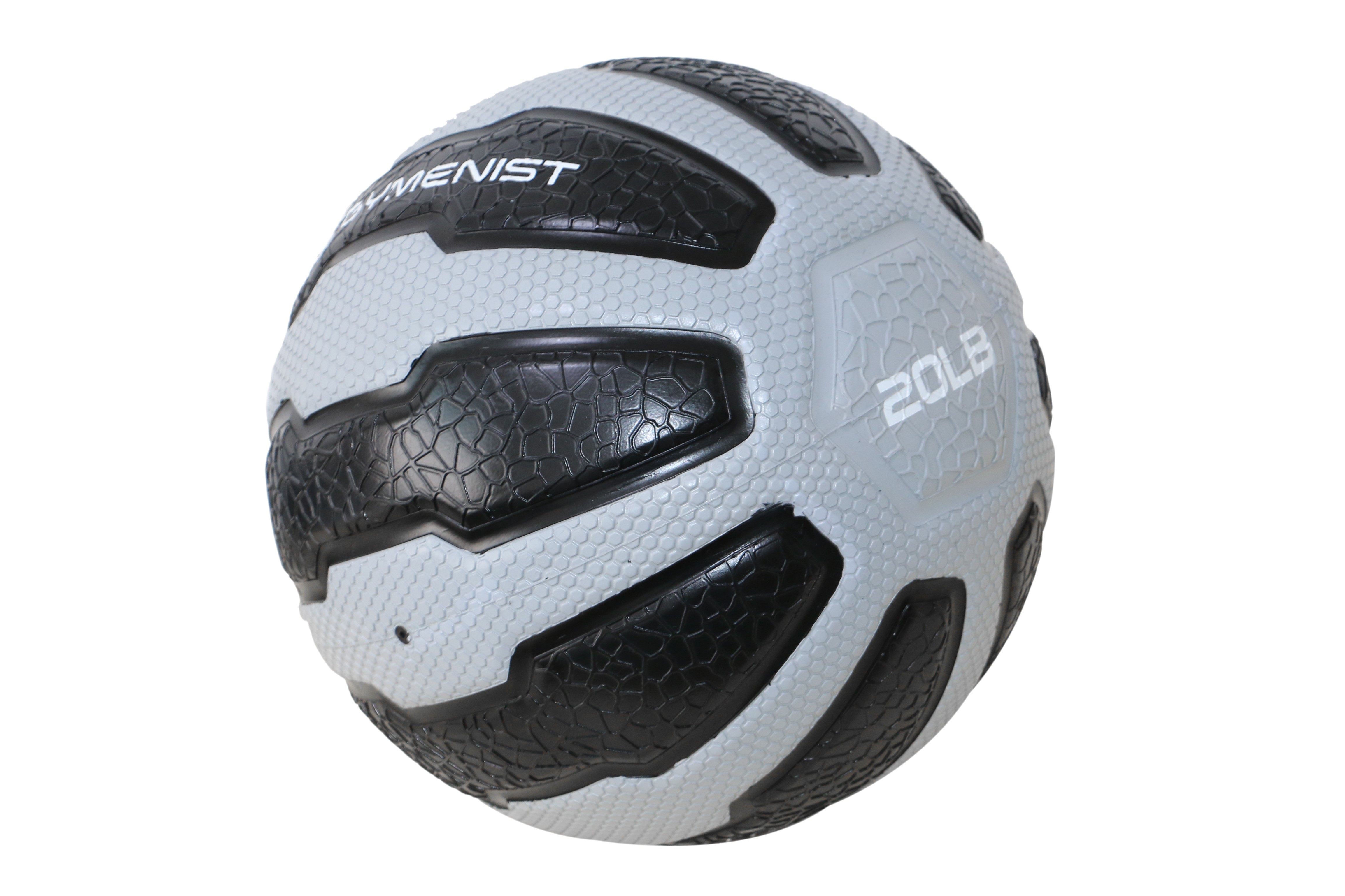 GYMENIST Rubber Medicine Ball with Textured Grip, Available in 9 Sizes, 2-20 LB, Weighted Fitness Balls,Improves Balance and Flexibility