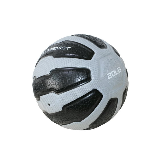 GYMENIST Rubber Medicine Ball with Textured Grip, Available in 9 Sizes, 2-20 LB, Weighted Fitness Balls,Improves Balance and Flexibility