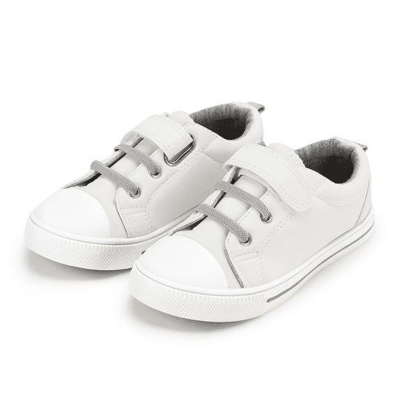GYMEPIC Girls PU Leather Shoes Low Top Walking Sneakers Kids School