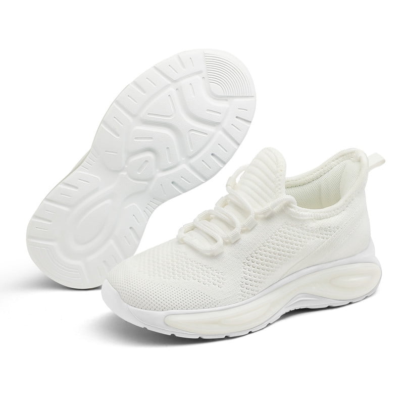 Kid's Breathable Knit Sneakers Non Slip Lace-Up Comfortable Running Shoes Lightweight Sports Shoes For Toddler/Little Kid/Big Kid