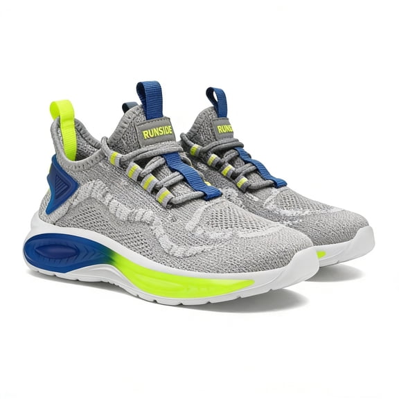 GYMEPIC Kids Sneakers Knit Breathable Athletic Shoes for Big Kids Boys and Girls Lightweight Sports Shoes