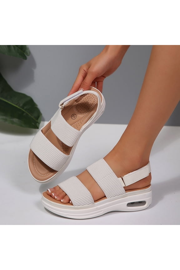 Women's Walking Sandals Summer Shoes Platform Air Cushion Open Toe