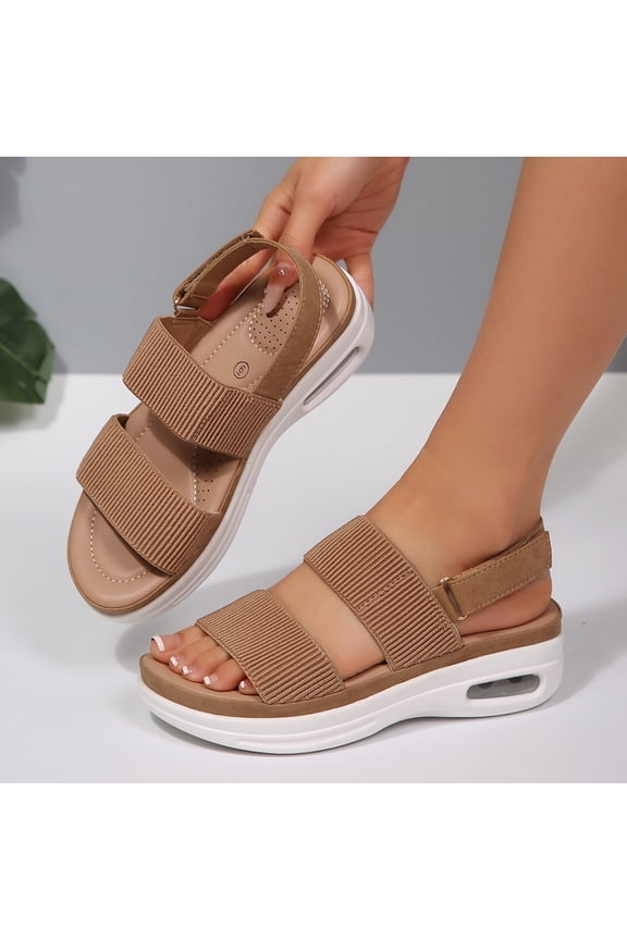 Women's Walking Sandals Summer Shoes Platform Air Cushion Open Toe