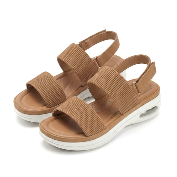 GYMEPIC Women's Walking Sandals Summer Shoes Platform Air Cushion Open Toe