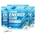 thumbnail image 1 of GYMGUM Energy Caffeine Gum | 50mg Caffeine | Sugar-Free, Keto-Friendly | Fast-Acting Energy & Focus Gum with Guarana & L-Theanine (40 Count (Pack of 3), Arctic Mint), 1 of 10