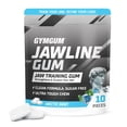 thumbnail image 1 of GYMGUM Jawline Ultra Hard Chewing Gum | No Calories, No Sugar, No Artificial Sweeteners | Keto Friendly Mewing Gum for Jawline Training & Exerciser (10 Count (pack of 1), Arctic Mint), 1 of 9