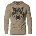 thumbnail image 1 of GYMISH Beast Mode Lightweight Long Sleeve Hooded T-Shirt for Men – Funny Gym Hoodie, Workout Shirt, Fitness & Weightlifting Apparel, 1 of 4