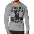 thumbnail image 1 of GYMISH Deadlift Dominance Lightweight Long Sleeve Hooded T-Shirt for Men – Funny Gym Hoodie, Powerlifting & Strength Training Shirt, 1 of 4