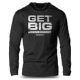 thumbnail image 1 of GYMISH Get Big Lightweight Long Sleeve Hooded T-Shirt for Men – Motivational Gym Hoodie, Workout Shirt for Lifters & Bodybuilders, 1 of 4