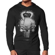 GYMISH Gym Reaper Lightweight Long Sleeve Hooded T-Shirt for Men   Funny Workout Hoodie, Fitness & Bodybuilding Apparel