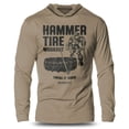 thumbnail image 1 of GYMISH Hammer Tire Lightweight Long Sleeve Hooded T-Shirt for Men – Workout Fitness Hoodie, Khaki, Large, 1 of 4