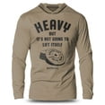 thumbnail image 1 of GYMISH “Heavy Lift” Lightweight Long Sleeve Hooded T-Shirt for Men – Funny Gym Hoodie, Powerlifting & Workout Apparel, 1 of 4