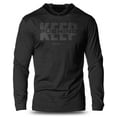 thumbnail image 1 of GYMISH Keep Pushing Lightweight Long Sleeve Hooded T-Shirt for Men – Motivational Gym Hoodie, Workout Shirt for Fitness & Training, 1 of 4