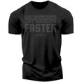 thumbnail image 1 of GYMISH Lift Weights, Faster Cardio Workout T-Shirt for Men – Funny Gym Shirt, Motivational Fitness Tee, Black on Black, Large, 1 of 4