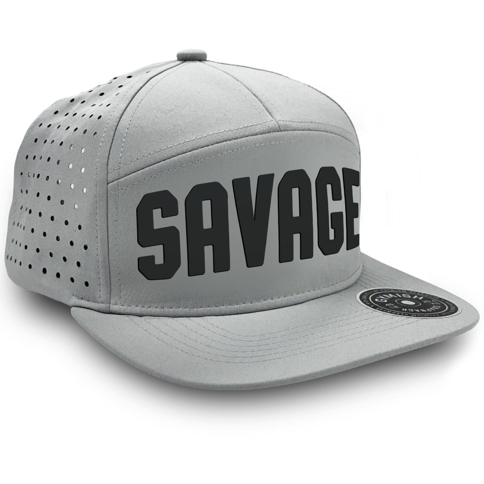 GYMISH Lifestyle Savage Men's Workout Hat with Laser-Vented Design in Various Colors