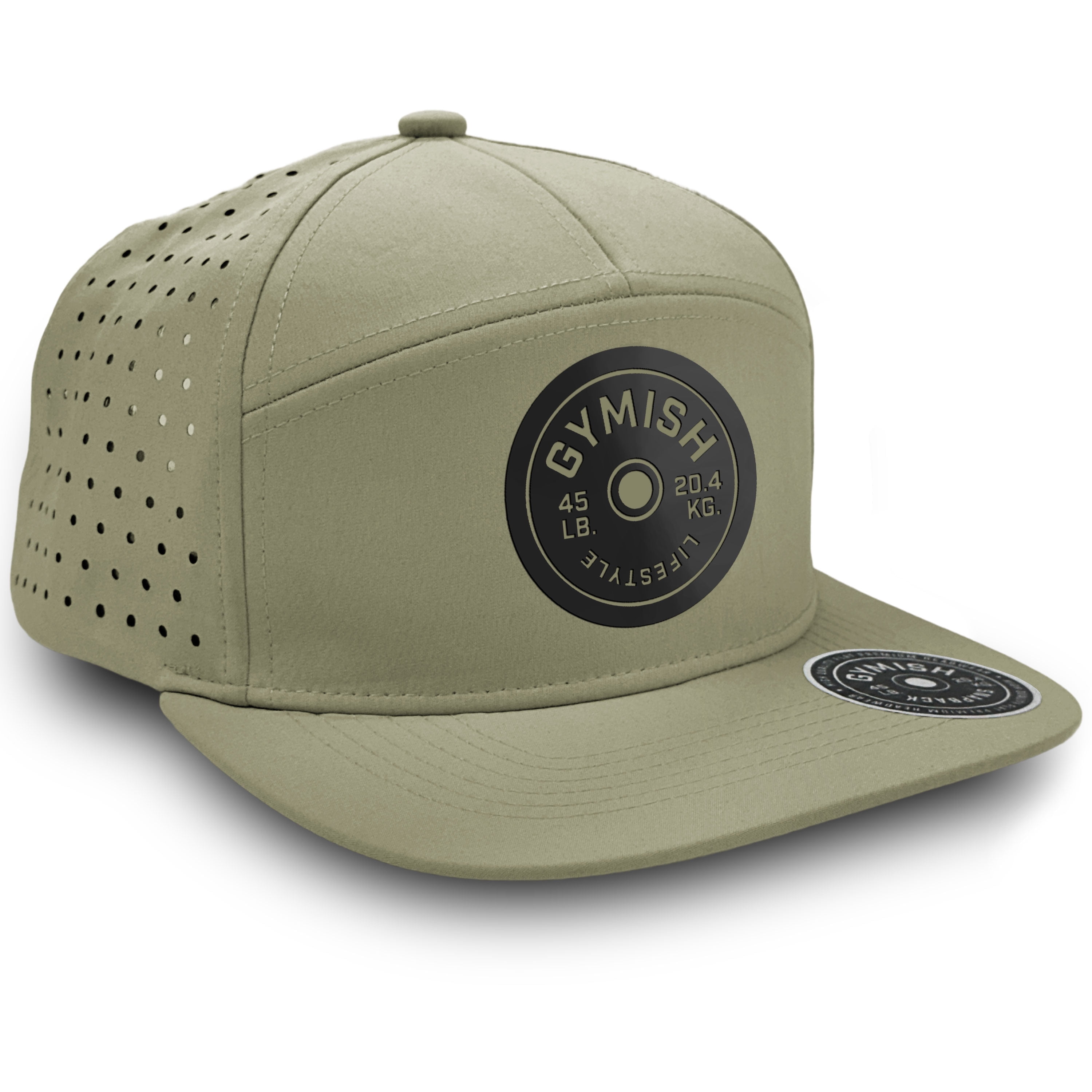 GYMISH Lifestyle Weightplate Men's Workout Hat with Laser-Vented Design in Various Colors