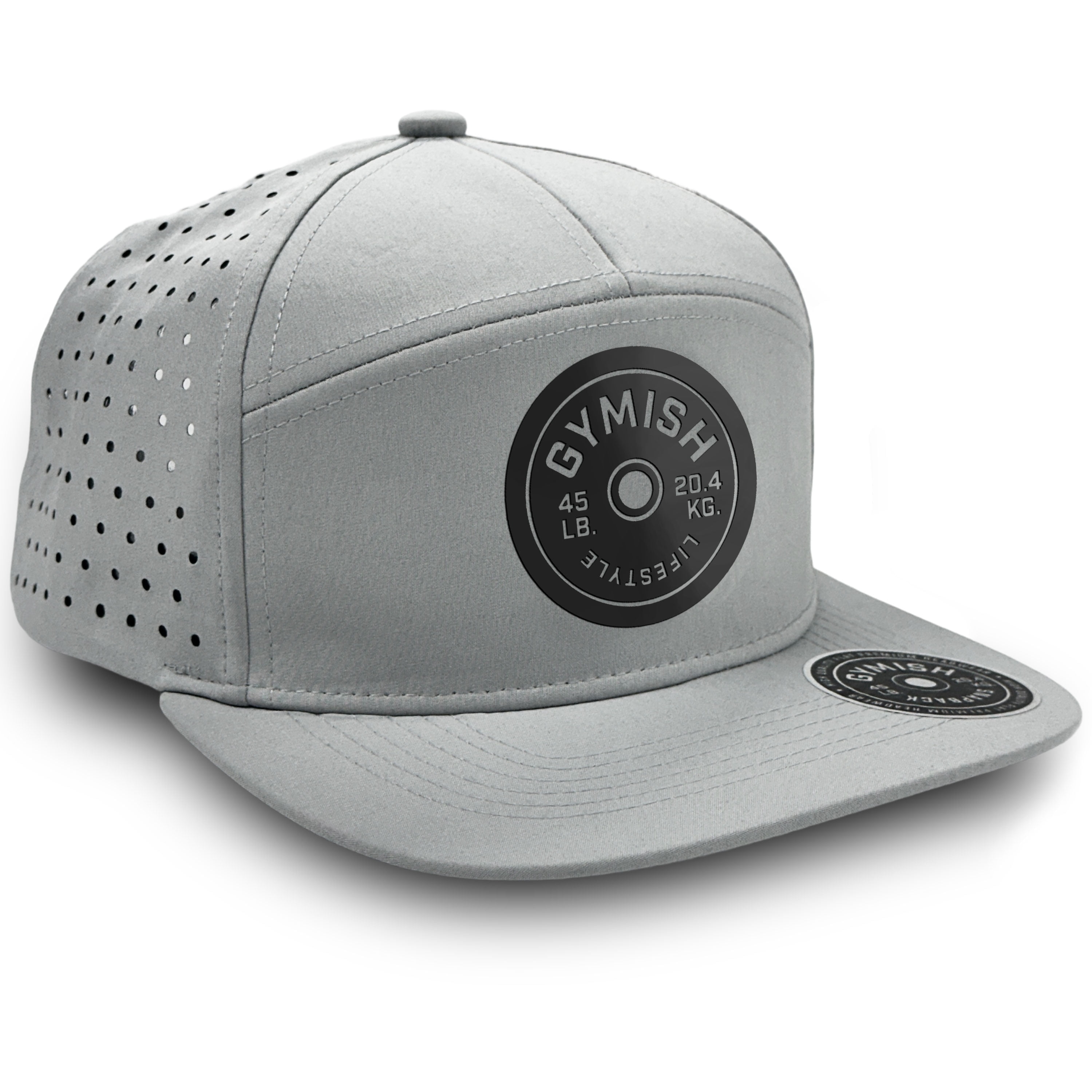 GYMISH Lifestyle Weightplate Men's Workout Hat with Laser-Vented Design in Various Colors