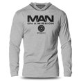 thumbnail image 1 of GYMISH Man On A Mission Lightweight Long Sleeve Hooded T-Shirt for Men – Motivational Gym Hoodie, Workout Shirt for Athletes & Lifters, 1 of 4