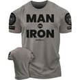 thumbnail image 1 of GYMISH Man Vs. Iron Workout T-Shirt for Men, Funny Gym Shirt, Lifting Tee, Deadlift T-Shirt, Men's Gym Shirts, Workout Tops, Powerlifting & Bodybuilding Tee, 1 of 5