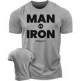 thumbnail image 1 of GYMISH Man Vs. Iron Workout T-Shirt for Men, Funny Gym Shirt, Lifting Tee, Deadlift T-Shirt, Men's Gym Shirts, Workout Tops, Powerlifting & Bodybuilding Tee, 1 of 5