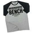 thumbnail image 1 of GYMISH RAGLAN Created Equal Bench Workout Gym T-Shirt – Funny Gym Shirt for Men, Weightlifting Tee, Powerlifting & Fitness Apparel, 1 of 6